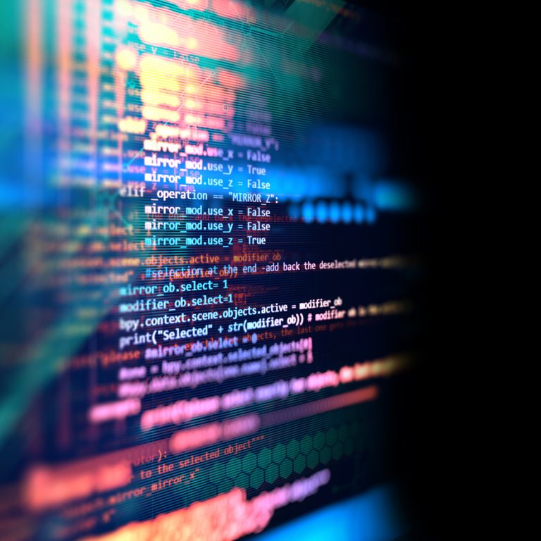 Programming code abstract technology background of software developer and  Computer script